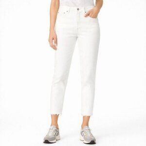 MOTHER Insider  Crop Step Fray Jeans  White– Size 25 – New